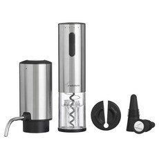 rabbit 電動開瓶器&分酒器 5件組, 黑色, 1套