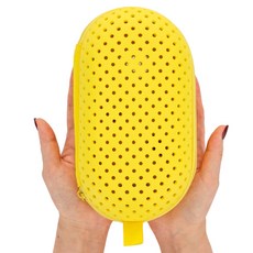 潛水面鏡拉鍊袋 收納盒 AQSG0030, 檸檬黃, 1個