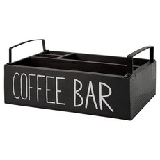 elelliving 木質咖啡膠囊茶包整理托盤, 黑色, 1個