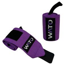 WATO 모던 피트니스 헬스 손목보호대, 08 보라색, 2개