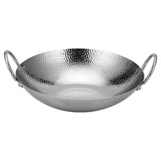 Balunfini 不鏽鋼電磁爐兩用雙耳火鍋, 銀色, 1個, 30cm