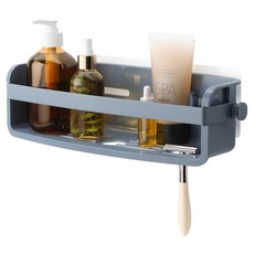 UMBRA Flex 壁掛式浴室長方瀝水置物架, 煙灰藍, 1個