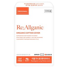 Natural Cotton Reorganic 衛生護墊, 1個, 長版, 26入