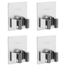 Bareunliving 304不鏽鋼免打孔掛鉤支架 清潔烹飪工具掛架, 銀色, 4個