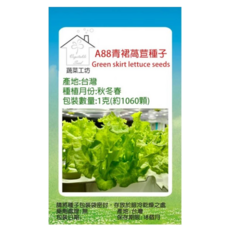 蔬菜工坊 青裙萵苣種子 A88 1060顆, 1個