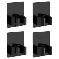 Bareunliving 304不鏽鋼免打孔掛鉤支架 清潔烹飪工具掛架, 黑色, 4個