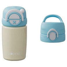 JOONIE 2in1 不鏽鋼吸管隨行杯+聚水杯蓋組, 1個, 240ml, 藍色