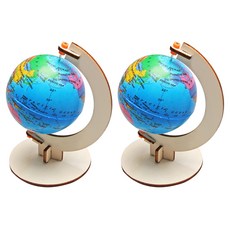 LiveOn 創意力 STEAM 地球儀 3D 木製拼圖 80 x 105 mm, 2個, 混合顏色