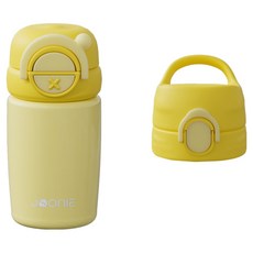 JOONIE 2in1 不鏽鋼吸管隨行杯 + 聚水杯蓋組, 1個, 240ml, 黃色