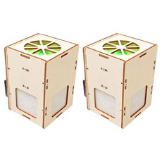 리브온 창의력 STEAM 목재 만들기 공기청정기 70 x 75 x 110 mm, 혼합색상, 2개