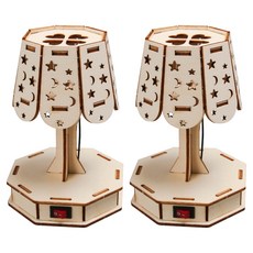 리브온 창의력 STEAM 목재 만들기 스탠드 입체퍼즐 90 x 90 x 141 mm, 혼합색상, 2개