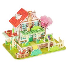 디미스 입체 퍼즐 조립 키트 가든하우스, 혼합색상, 1개, 37피스