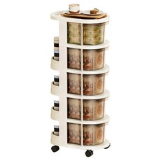 小麥購物可移動抽屜式多功能置物小推車 L1446 41 x 29 x 92cm, 咖色, 5層