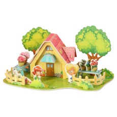 Dimis 立體拼圖組裝套件 花園村莊, 1個, 32件, 混合色