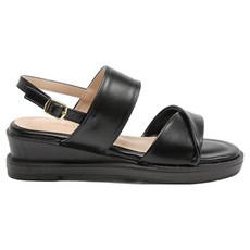 JACK&JILL 女款交疊綁帶楔型跟涼鞋 JB4451