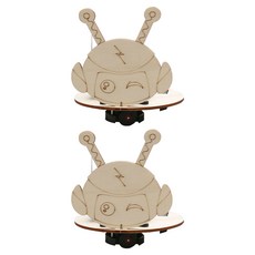 리브온 창의력 STEAM 목재 만들기 여자 장애물 회피로봇 100 x 105 mm, 혼합색상, 2개