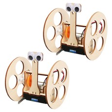 리브온 창의력 STEAM 목재 만들기 평형로봇 10 x 10 cm, 혼합색상, 2개