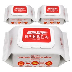 피큐 물때제로 차량용 유리세정 물티슈 캡형, 3개