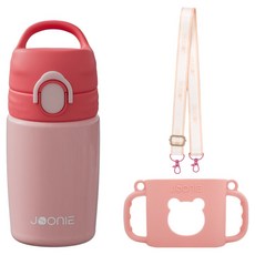 JOONIE 聚口杯 240ml + 杯套 + 掛繩 套組, 1套, 粉紅色