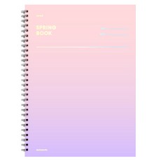 모트모트 스프링북 코넬시스템, 핑크 + 퍼플, 1개