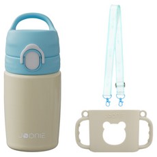 주니 입모아컵 + 컵홀더 + 스트랩 세트, 240ml, 1세트, 블루