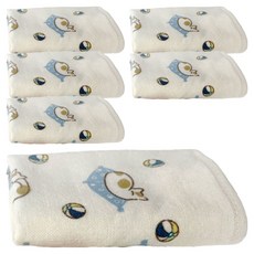 Gemini 双星毛巾 和風逗球貓紗布小方巾6件組, 藍色, 1組