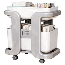 小麥購物 多功能小推車置物架 L1278 大, 2層, 灰色