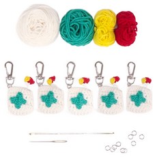 Mellowstory Stationery 藥包鑰匙圈鉤針編織套組, 1套, 混合色