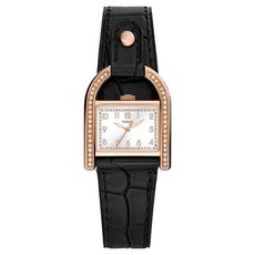 FOSSIL Harwell 鎖頭造型復古時尚大三針晶鑽女錶 ES5263