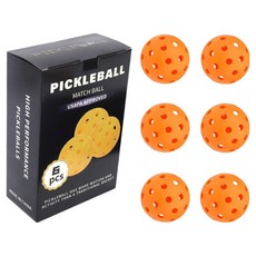 Pado Fitness 比賽用40孔匹克球 6入, 1個, 橘色