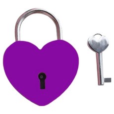 愛心愛心 愛情鎖 紫色, 1個