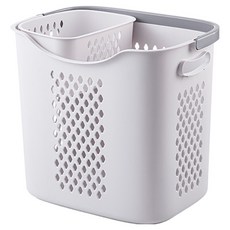 小麥購物 家用髒衣籃 內衣籃 + 大號髒衣籃 L1286, 灰白色