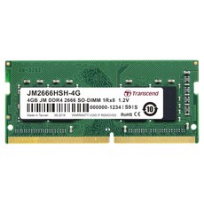 Transcend 創見 JetRam DDR4 2666 4GB 筆記型記憶體, 1個, JM2666HSH-4G