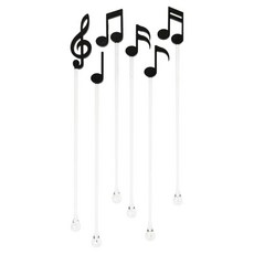 QUALy 音符攪拌棒 黑色, 1套, 6個裝