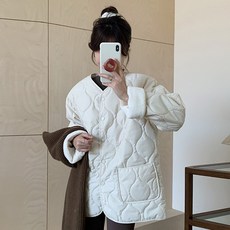 Elsso 女款絎縫無領鋪棉外套