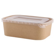 소소모소 크라프트 사각용기 750ml, 1개, 10개입