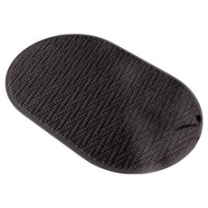 小麥購物 雲棉絨速乾防滑地墊 橢圓款, 1個, 灰色