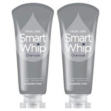 KWAILNARA 臉部護理Smart Whip泡沫潔面乳 木炭, 225ml, 2個