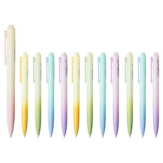 NUSIGN 柔軟好握漸層中性墨水筆 12支組 0.5mm, 1套, 混合色