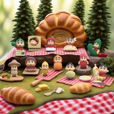 JANDOON 簡動 蠟筆小新米粒系列 食物造型公仔 款式隨機, 1個