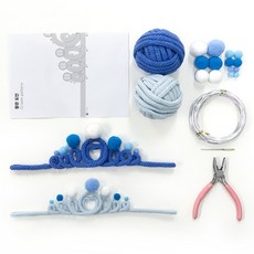 Mellowstory Stationery 針織字母DIY套組 皇冠, 1套, 藍色, 寶寶藍
