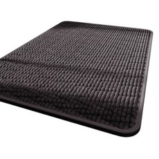 小麥購物 雲棉絨速乾防滑地墊 長方款, 1個, 灰色