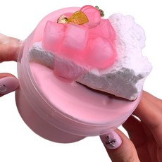 Emily slime 水蜜桃蛋糕奶油史萊姆, 1個, 粉紅色, 300g