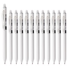 deLi 得力 可擦式中性墨水筆 0.5mm, 白色筆身, 12個