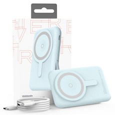 아이리버 거치형 고속충전 마그네틱 보조배터리 10000mAh C타입 IMS-H100, 블루
