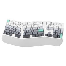 지클릭커 오피스프로 인체공학 스탠다드 블루투스 풀윤활 무소음 보글보글 무선 기계식 키보드 37g, 네온 화이트, EK600, 제조사축