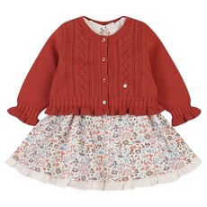 ETTOI 女童 Raylin CDG 洋裝 + 針織開襟衫套組