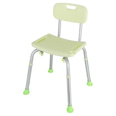 橙適 加高型鋁合金防滑馬桶適用沐浴安全椅 寬背升級多段調整款 A012, 1個, 綠色