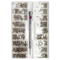 대용량 안경 시계 정밀 나사 키트 + 십자 드라이버 B세트, 1세트