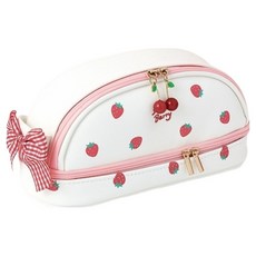 Eopu 大容量皮革收納包 可愛糖果鉛筆盒, 1個, 草莓